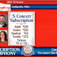 2024-25 SEASON SUBSCRIPTION! The Ohio Valley Symphony