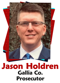 Photo of Jason Holdren with brown hair, glasses and blue suit and tie