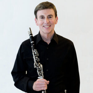 Carl Topilow with his clarinet